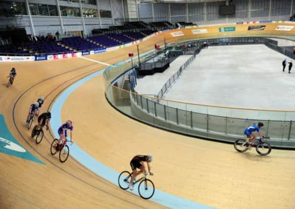 Cyclists at the Sir Chris Hoy velodrome. Picture: Ian Rutherford