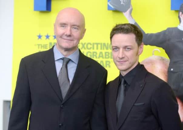 Filth author Irvine Welsh and star James McAvoy. Picture: Phil Wilkinson
