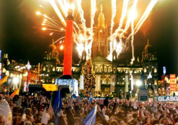 Revellers in Glasgow's George Square. Picture: Contributed