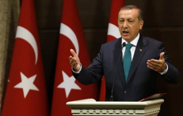 Turkey's prime minister Recep Tayyip Erdogan announced the package of reforms to jourinalists in Ankara yesterday. Picture: Reuters