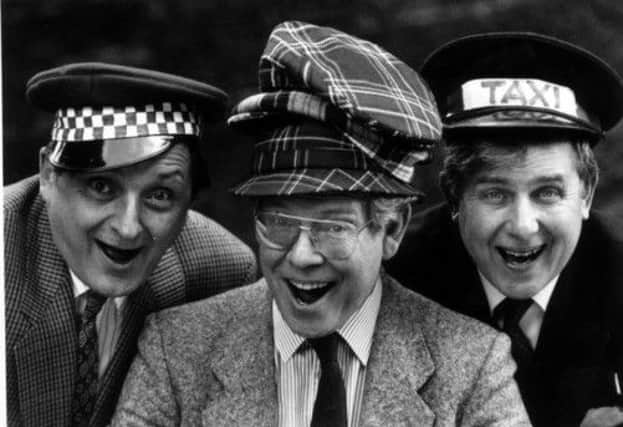 George Donald, centre, with his Scotland the What co-stars Bill Hardie, left, and Steve Robertson. Picture: TSPL