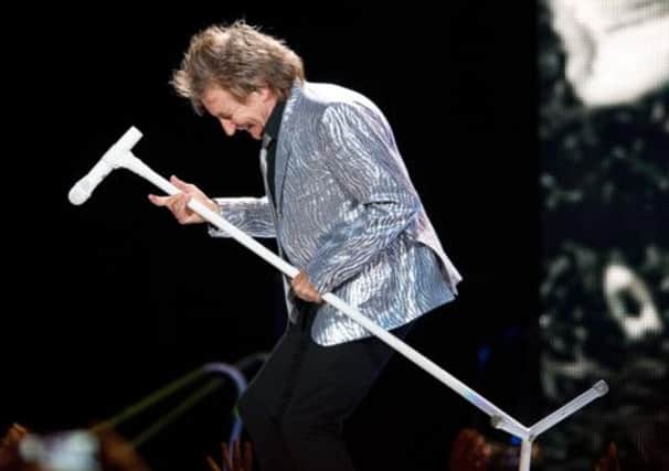 Rod Stewart performs at The Hydro in Glasgow on Monday night. Picture: Wattie Chung
