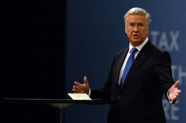 Michael Fallon speaks at the Conservative Party Conference. Picture: Getty