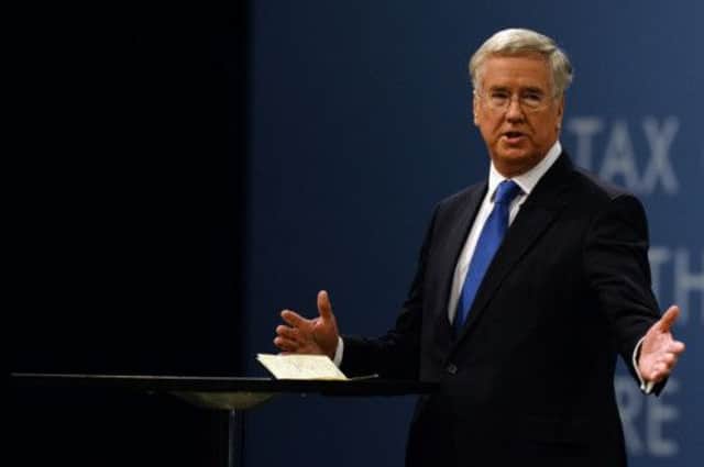 Michael Fallon speaks at the Conservative Party Conference. Picture: Getty
