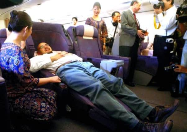 An overwhelming majority of flyers surveyed said they wanted to see an end to reclining seats on short-haul flights, or a restriction on their use. Picture: AP