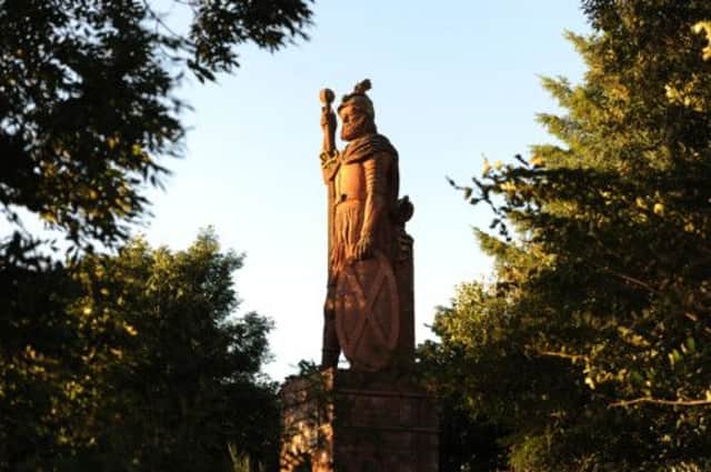 The William Wallace statue dating from 1814 on the Bemersyde Estate in the Scottish Borders. Picture: Ian Rutherford