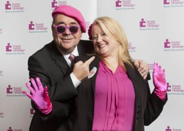 First Minister Alex Salmond and Christina McKelvie MSP show their support for breast cancer. Picture: Comp