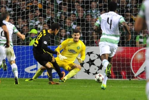 Fraser Forster will play second fiddle to Joe Hart in Englands World Cup qualifiers, despite impressing against Barcelona. Picture: Robert Perry