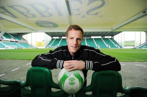 Alan Maybury's tasks includes coaching Hibs' U20s, scouting and watching opponents but he still turns out for the first team when required. Photograph: Eric McCowat