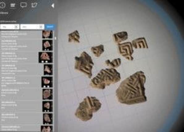 Jigsaw from 800AD: screenshot of the software program that allows gamers and others to play with 3,000 fragments in 3D. Picture: Contributed