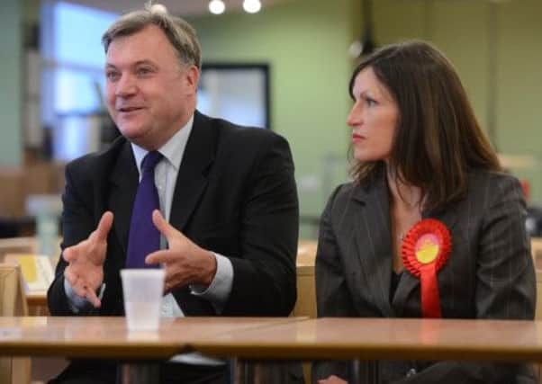 MP's Ed Balls and Cara Hilton on the by-election campaign trail in Dunfermline. Picture: Neil Hanna