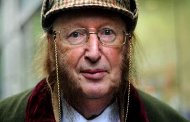 John McCririck arrives at the tribunal, where he is claiming he lost his Channel 4 job due to age discrimination. Picture: PA