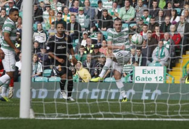 Anthony Stokes opens the scoring for Celtic. Picture: PA