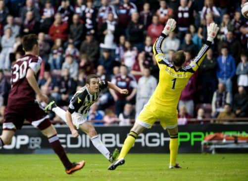 John McGinn open the scoring for St Mirren. Picture: SNS