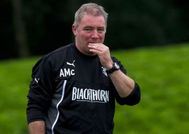 Rangers manager Ally McCoist was baffled by Easter Road decision. Picture: SNS