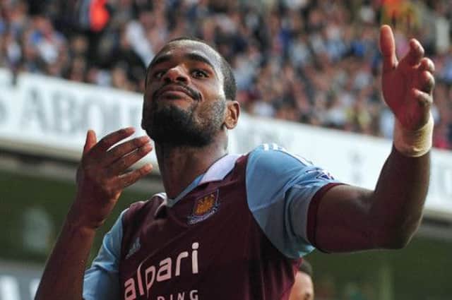 West Ham United's Ricardo Vaz Te celebrates scoring his team's second goal. Picture: Getty