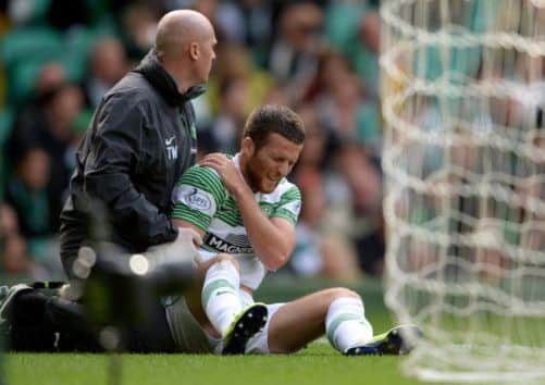 Adam Matthews injured his collarbone against Motherwell on Saturday. Picture: SNS