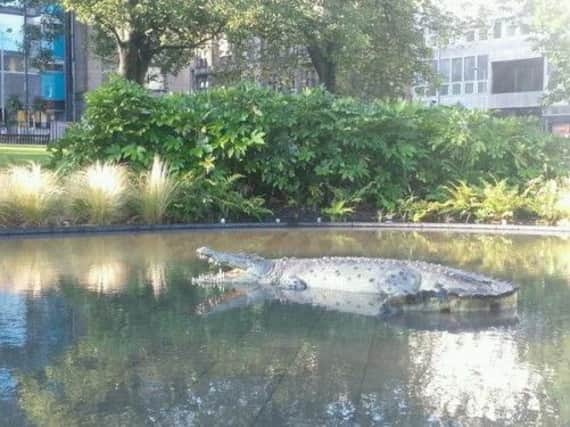 The St Andrews Square crocodile, named "Davy",   has been returned. Picture: Police Scotland