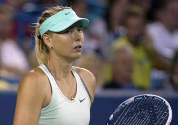Maria Sharapova has not played since she was knocked out of the Western and Southern Open in August. Picture: Michael Keating/AP