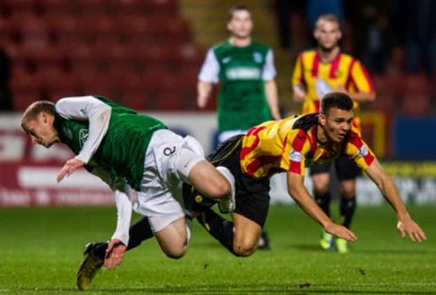 Hibs took on Partick at Firhill. Picture: Ian Georgeson
