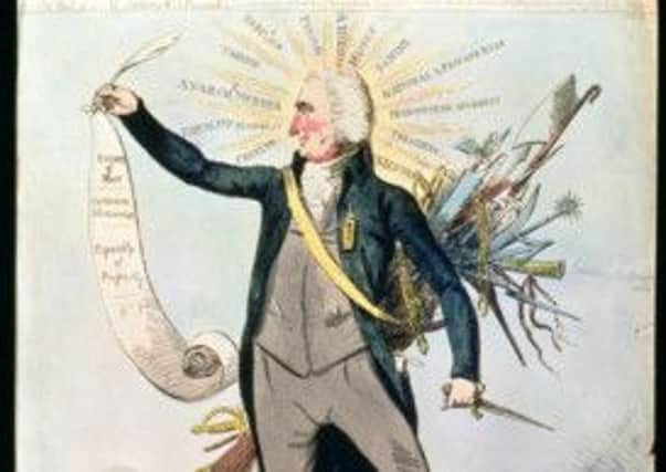 Thomas Paine as portrayed by cartoonist Isaac Cruikshank. Picture: Contributed