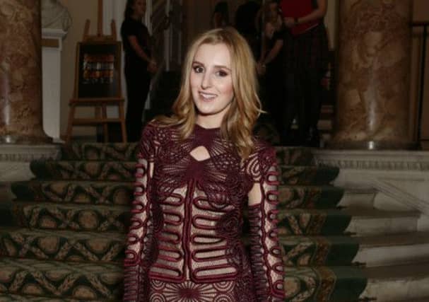 Downton Abbey's Laura Carmichael arriving for Scottish Fashion Awards. Picture: PA