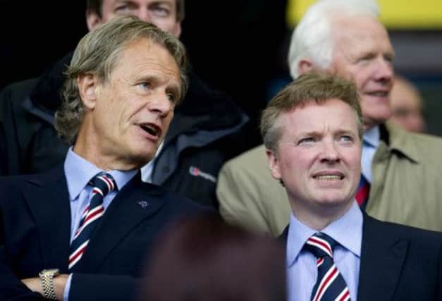 Former Rangers chairman Alastair Johnston (left) with former owner Craig Whyte. Picture: SNS