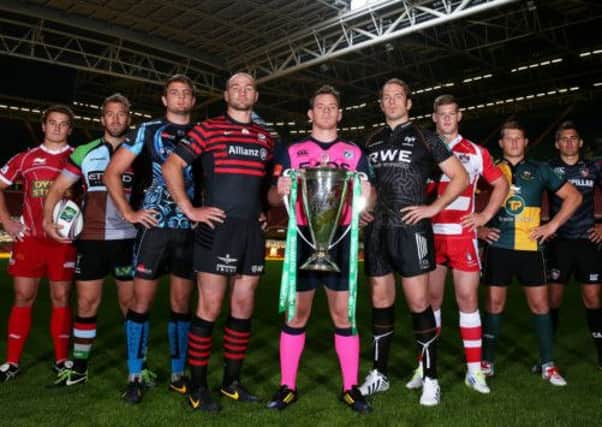 The English and Welsh Heineken Cup Launch at the Millennium Stadium, Cardiff. Picture: PA