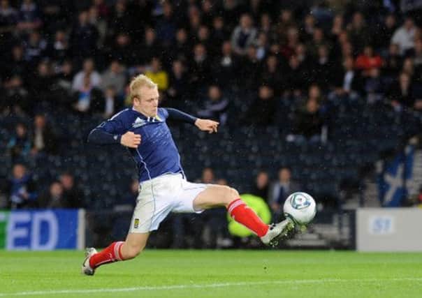 Steven Naismith: Happy to take on lone striker's role. Picture: Ian Rutherford