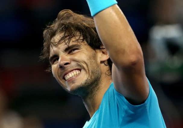 Rafael Nadal celebrates his victory over Stanilas Wawrinka which kept him on course for a final clash with Novak Djokovic. Picture: Getty