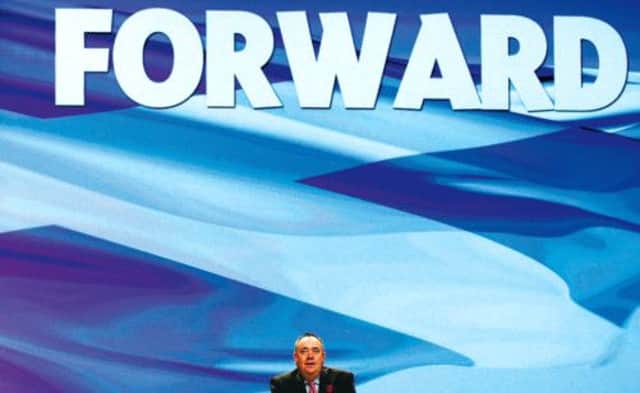 Onwards but possibly not upwards: First Minister Alex Salmond. Picture: Reuters