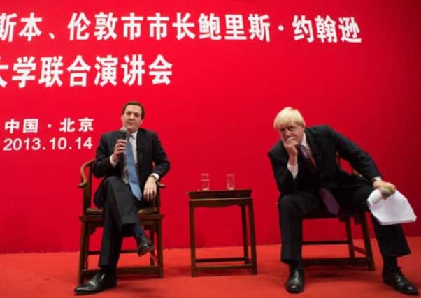 Osborne assured Chinese investors that there would be no restrictions on their travel, while Johnson encouraged Harry Potter fans to visit. Picture: PA