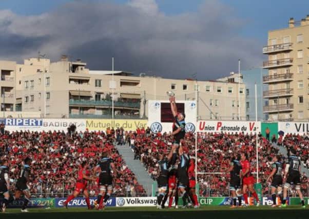 Stade Mayol witnessed a pulsating encounter as Glasgow got stuck into their hosts scoring four tries in the second half. Picture: Getty