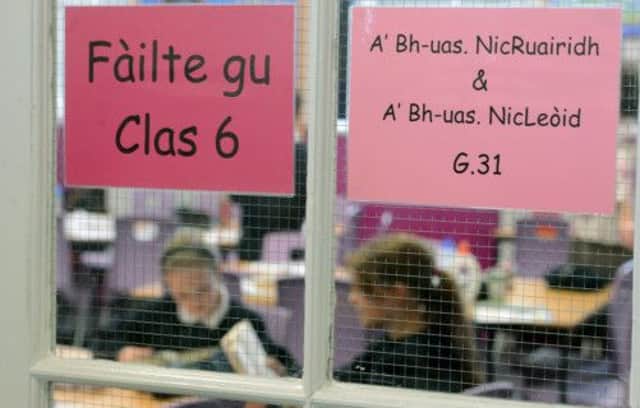 The Scottish Government hopes to double the number of children being taught Gaelic by 2017. Picture: Neil Hanna