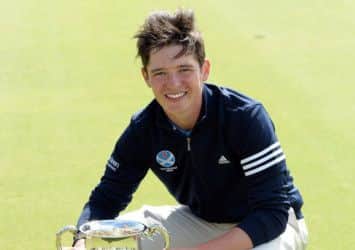 Gregor Monks helped Ewen Ferguson win the British Boys. Picture: Contributed