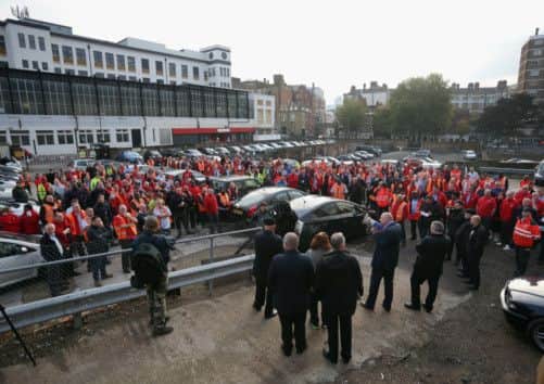 Dave Ward addresses postal workers. Picture: Getty Images
