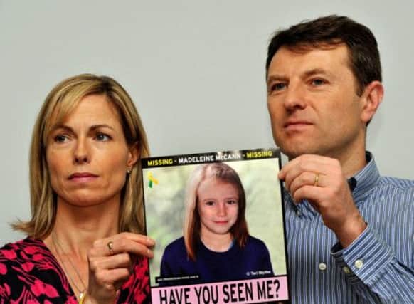 Madeleine's parents Gerry and Kate McCann appeal for information on her whereabouts. Picture: PA