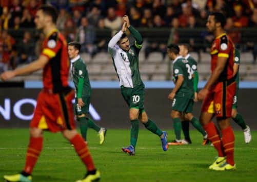 Aaron Ramsay struck the equaliser for Wales. Picture: Getty