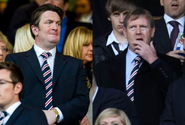 Sandy Easdale, left, and Dave King could be set for a boardroom battle at Ibrox. Pictures: SNS/PA