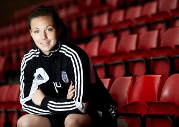 Defender Rachel Corsie will be hoping to keep Standard Liege at bay this evening. Picture: SNS