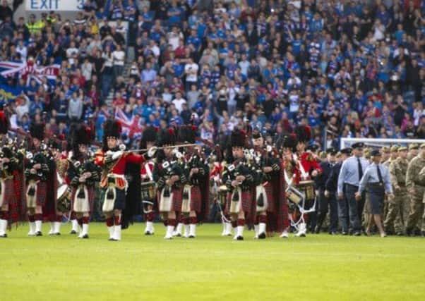 No recommended charges have been filed against any soldiers allegedly involved in sectarian chanting at Ibrox in September. Picture: SNS
