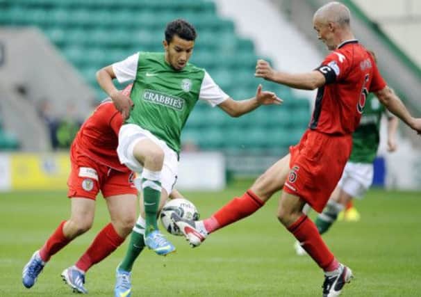 Abdellah Zoubir has been backed to become a star for Hibernian by manager Pat Fenlon. Picture: Greg Macvean