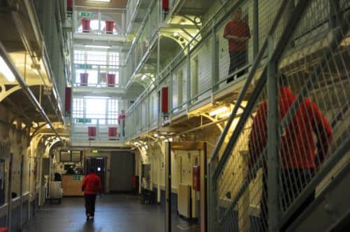 Life inside Glasgow's Barlinnie Prison. Prisoners in their cells, washing dishes , cooking in the kitchen, in the exercise yards, prison gym, laundry. The Governor is Derek McGill.
Picture Robert Perry The Scotsman 1st Feb 2012