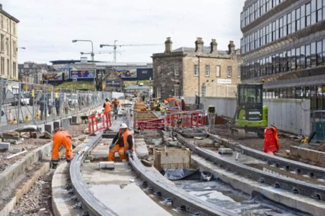 Tramworks at Haymarket are soon to be removed. Picture: Ian Georgeson
