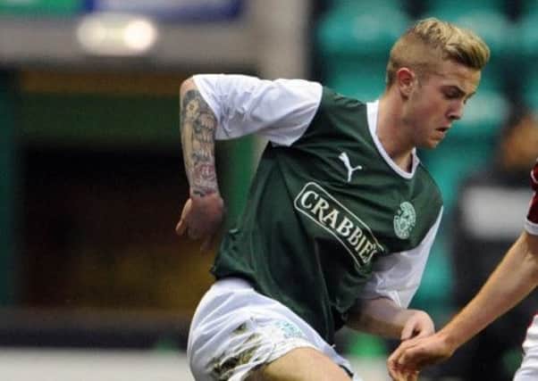 Hibs' Danny Handling in action. Picture: Ian Rutherford