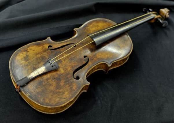Titanic band leader Wallace Hartley's violin. Picture: PA