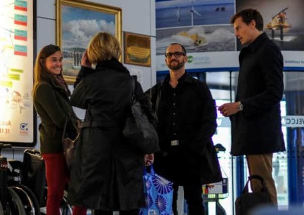 Pippa and James Middleton check in to a Flybe Economy Plus flight at Inverness airport. Picture: Hemedia