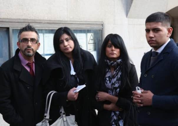 Mohammed Saleem's family pictured outside the court yesterday. Picture: PA