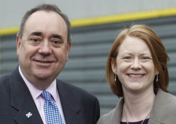 Mr Salmond and Ms Somerville met parents yesterday. Picture: PA