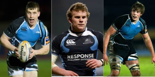 Glasgow trio Jonny Gray, Chris Fusaro and Mark Bennett have all been called up to the Scotland squad. Picture: SNS
